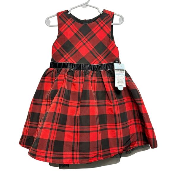 Cat & Jack 4T Red Plaid Holiday Dress - Picture 1 of 2
